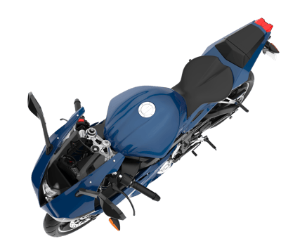 Motorcycle isolated on transparent background. 3d rendering - illustration png