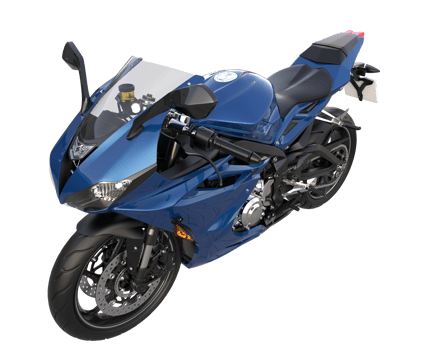 Motorcycle isolated on transparent background. 3d rendering - illustration png