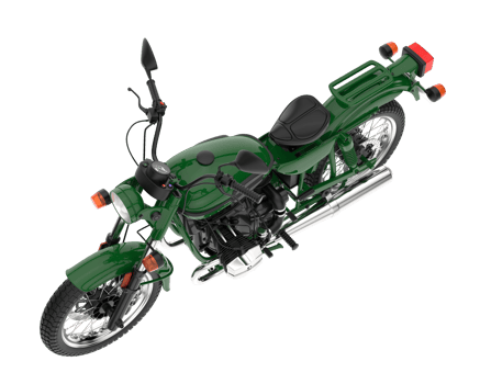 Motorcycle isolated on transparent background. 3d rendering - illustration png