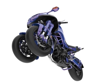 Motorcycle isolated on transparent background. 3d rendering - illustration png