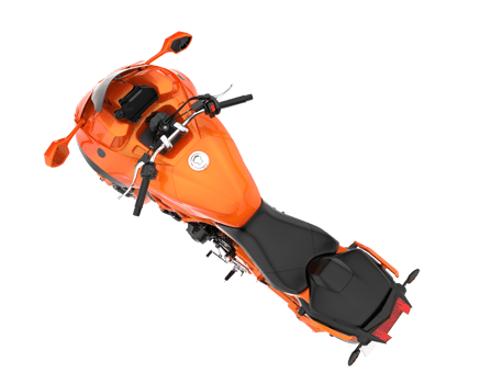 Motorcycle isolated on transparent background. 3d rendering - illustration png