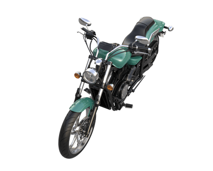 Motorcycle isolated on transparent background. 3d rendering - illustration png