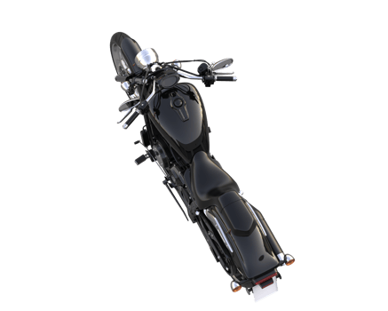 Motorcycle isolated on transparent background. 3d rendering - illustration png
