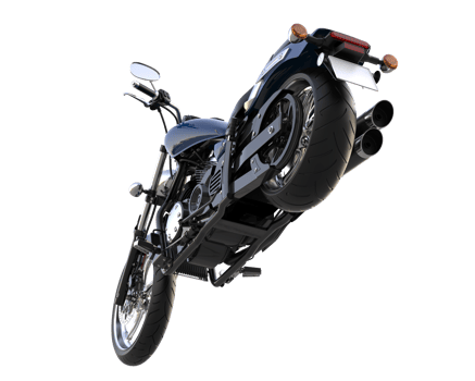 Motorcycle isolated on transparent background. 3d rendering - illustration png