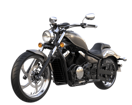 Motorcycle isolated on transparent background. 3d rendering - illustration png