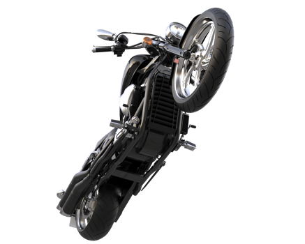 Motorcycle isolated on transparent background. 3d rendering - illustration png