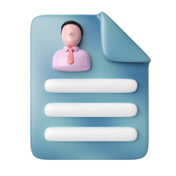 Curriculum Vitae 3D Illustration Icon png