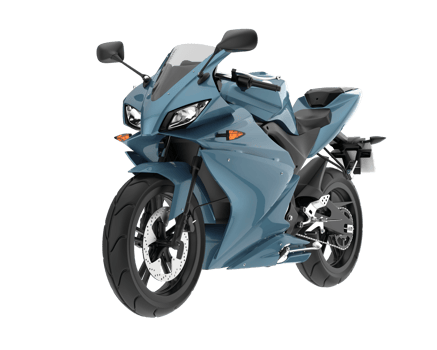 Motorcycle isolated on transparent background. 3d rendering - illustration png