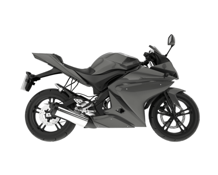 Motorcycle isolated on transparent background. 3d rendering - illustration png