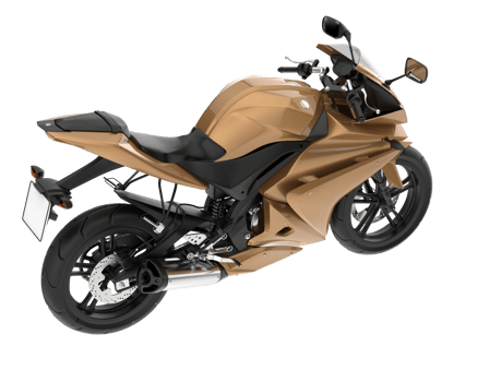 Motorcycle isolated on transparent background. 3d rendering - illustration png