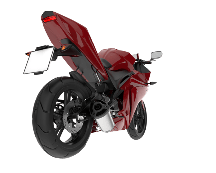 Motorcycle isolated on transparent background. 3d rendering - illustration png