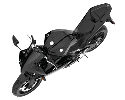 Motorcycle isolated on transparent background. 3d rendering - illustration png