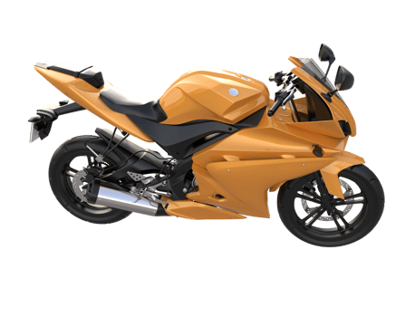 Motorcycle isolated on transparent background. 3d rendering - illustration png