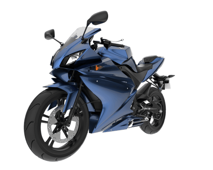 Motorcycle isolated on transparent background. 3d rendering - illustration png
