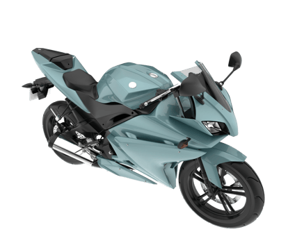 Motorcycle isolated on transparent background. 3d rendering - illustration png