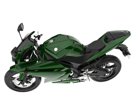 Motorcycle isolated on transparent background. 3d rendering - illustration png