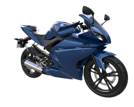 Motorcycle isolated on transparent background. 3d rendering - illustration png