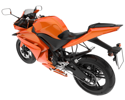 Motorcycle isolated on transparent background. 3d rendering - illustration png