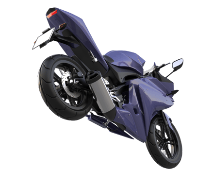 Motorcycle isolated on transparent background. 3d rendering - illustration png