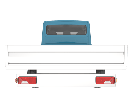 Cargo van isolated on transparent background. 3d rendering - illustration png