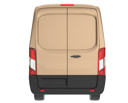 Cargo van isolated on transparent background. 3d rendering - illustration png