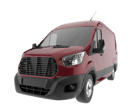 Cargo van isolated on transparent background. 3d rendering - illustration png