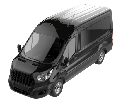 Cargo van isolated on transparent background. 3d rendering - illustration png
