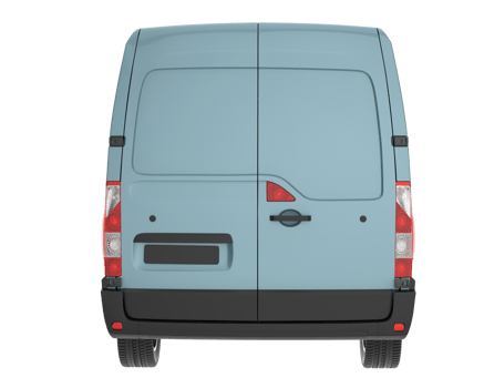 Cargo van isolated on transparent background. 3d rendering - illustration png