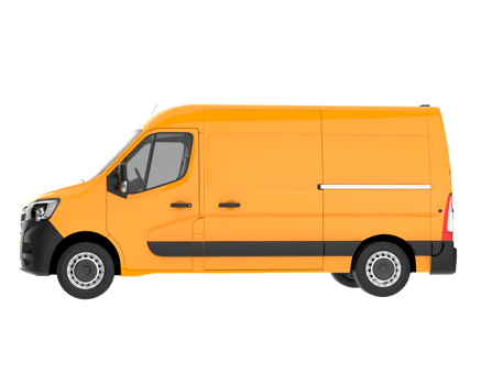 Cargo van isolated on transparent background. 3d rendering - illustration png