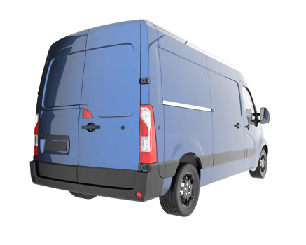 Cargo van isolated on transparent background. 3d rendering - illustration png