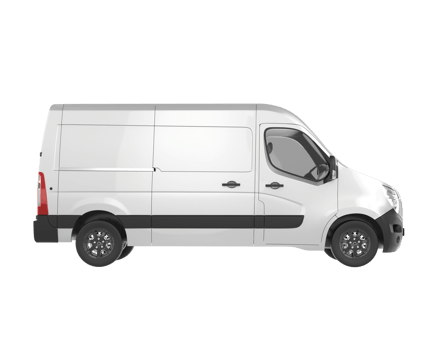 Cargo van isolated on transparent background. 3d rendering - illustration png