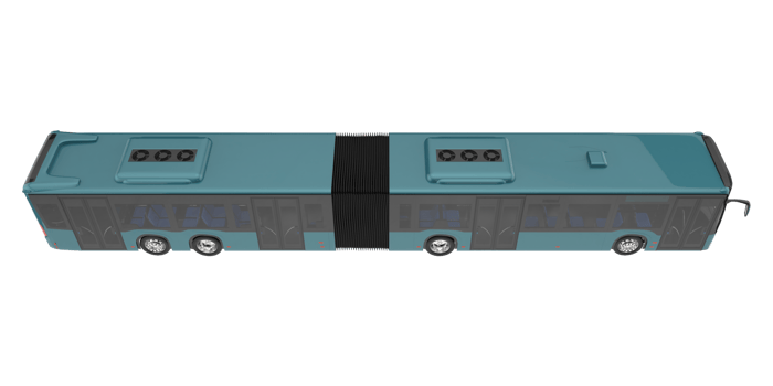 City bus isolated on transparent background. 3d rendering - illustration png
