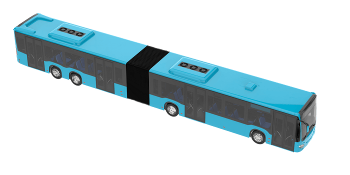 City bus isolated on transparent background. 3d rendering - illustration png