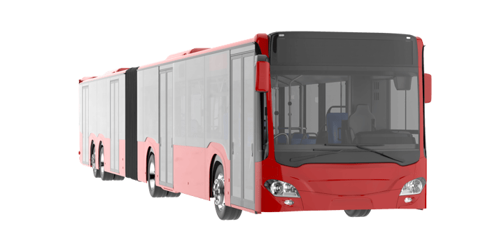 City bus isolated on transparent background. 3d rendering - illustration png