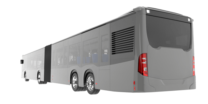 City bus isolated on transparent background. 3d rendering - illustration png
