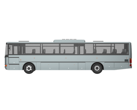 City bus isolated on transparent background. 3d rendering - illustration png