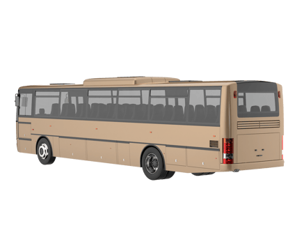 City bus isolated on transparent background. 3d rendering - illustration png