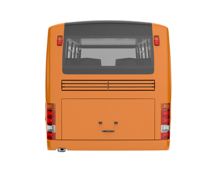 City bus isolated on transparent background. 3d rendering - illustration png