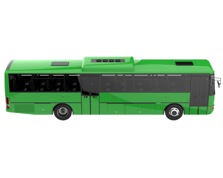 City bus isolated on transparent background. 3d rendering - illustration png
