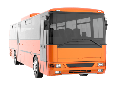 City bus isolated on transparent background. 3d rendering - illustration png