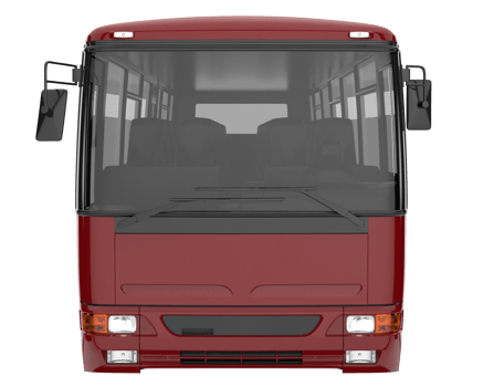 City bus isolated on transparent background. 3d rendering - illustration png