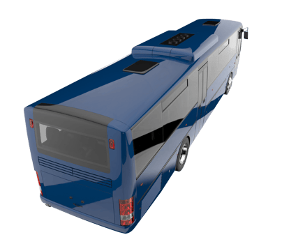 City bus isolated on transparent background. 3d rendering - illustration png