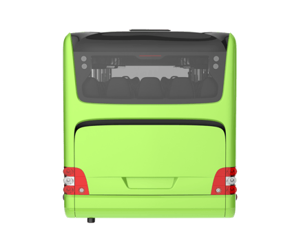 City bus isolated on transparent background. 3d rendering - illustration png