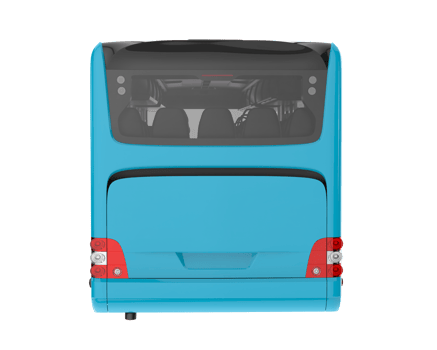 City bus isolated on transparent background. 3d rendering - illustration png
