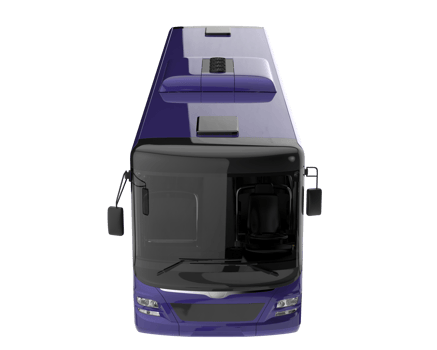 City bus isolated on transparent background. 3d rendering - illustration png