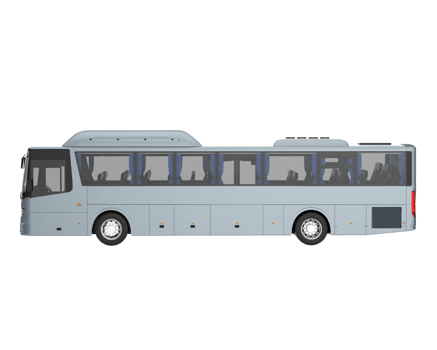 City bus isolated on transparent background. 3d rendering - illustration png
