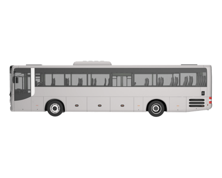 City bus isolated on transparent background. 3d rendering - illustration png