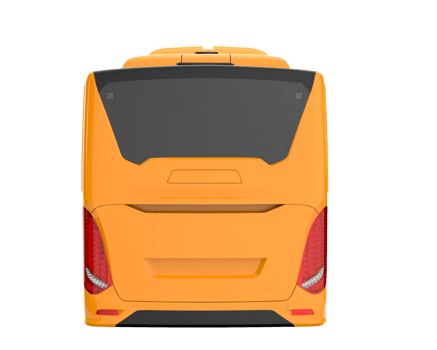 City bus isolated on transparent background. 3d rendering - illustration png