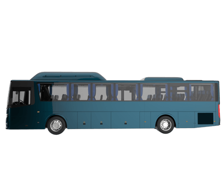 City bus isolated on transparent background. 3d rendering - illustration png