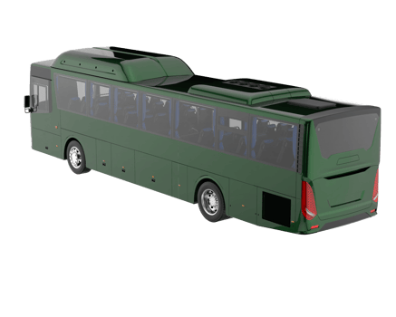 City bus isolated on transparent background. 3d rendering - illustration png